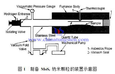 製備MoS2納米顆粒的裝置示意圖