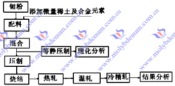 Rare molybdenum alloy slab 